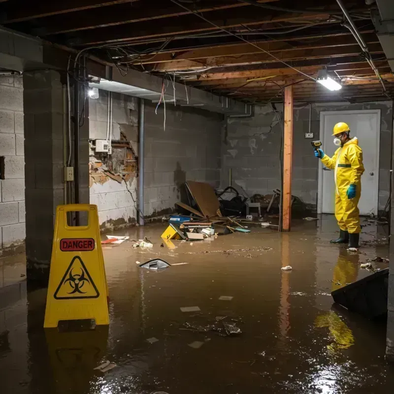 Flooded Basement Electrical Hazard in Saint Peters, MO Property