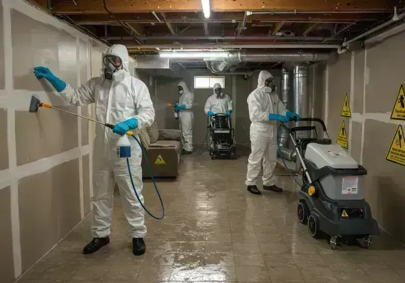 Basement Moisture Removal and Structural Drying process in Saint Peters, MO